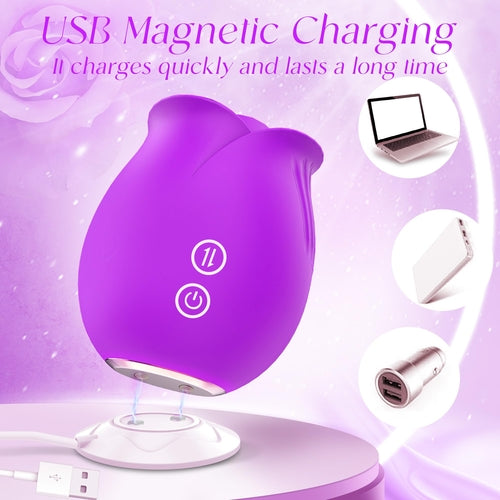 Stimulateur Rose à Aspiration - Vibromasseur Point G pour Femme
