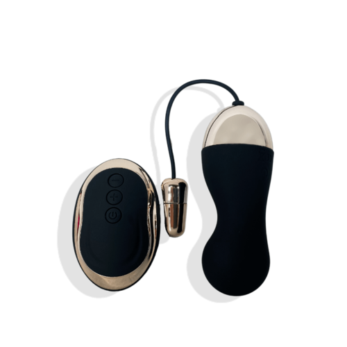 Proserpina - Vibromasseur Œuf Bullet Noir et Boules Ben Wa avec Télécommande